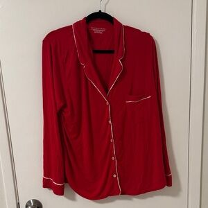 Victoria's Secret Scarlet Button-Up Pajama Top